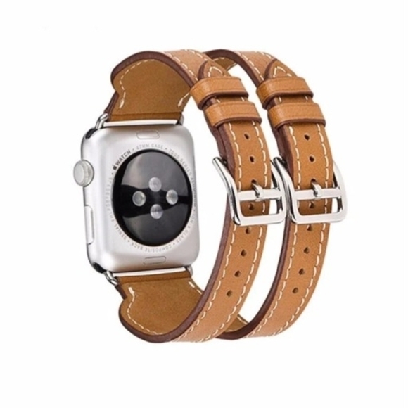 Apple Watch Series Classic Leather Double Buckle Watch Band, 42mm, Band Only - Picture 4 of 6